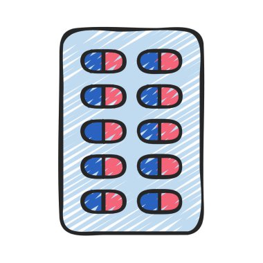 Şeffaf bir arkaplanda hap vektör çizimi. Birinci kalite semboller. Konsept ve grafik tasarımı için vuruş simgesi. 