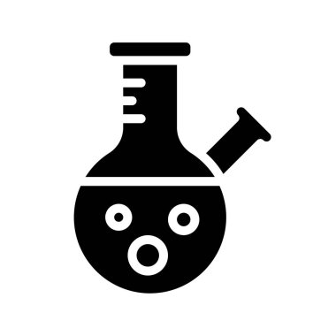 Yan Boru Simgesi vektör illüstrasyonlu beher