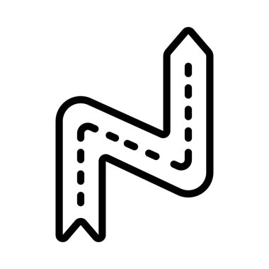 Keskin Bükme düz simgesi, vektör illüstrasyonu 