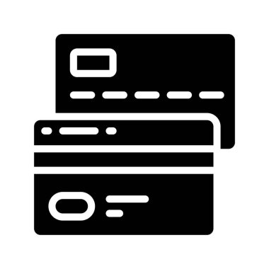 Kredi kartı web simgesi vektör illüstrasyonu