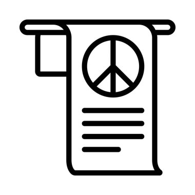 Barış Bayrağı Kaydırma Web vektör illüstrasyonu                