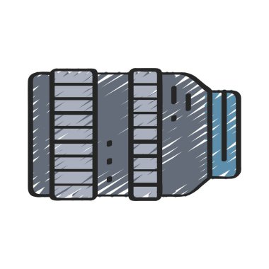 Büyüt Lens ikon vektör illüstrasyon tasarımı