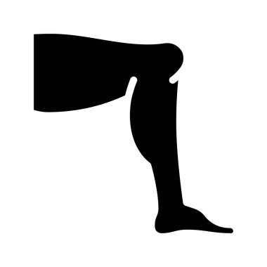 Bent Leg web simgesi düz tasarım, vektör illüstrasyonu