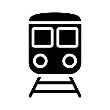 trenin düz simge vektör çizimi