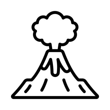 Volkan vektörü ince çizgi simgesi       