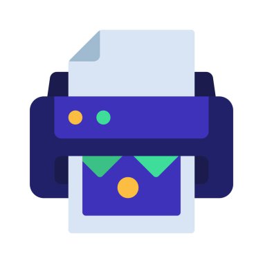 Sanatı Yazdır düz simgesi, vektör illüstrasyonu 