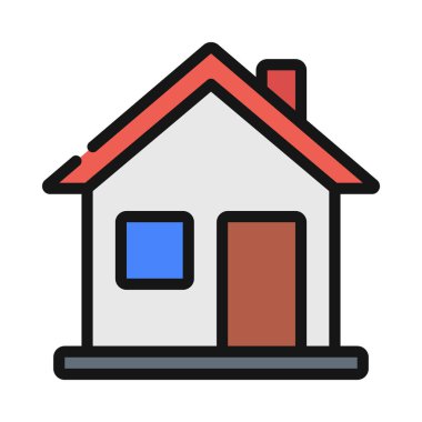 ev simgesi, vektör illüstrasyonu 