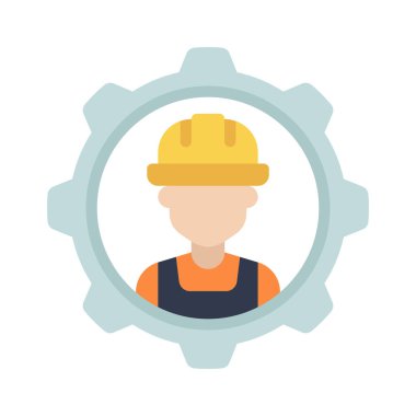 İşçi Yönetimi web simgesi vektör illüstrasyonu