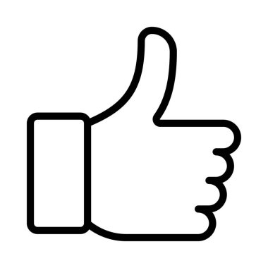 Başparmaklar simge gibi yukarı, vektör illüstrasyonu 