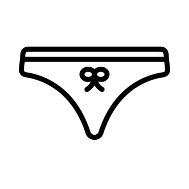 Kadın İç Çamaşırı Web ikonu vektör illüstrasyonu