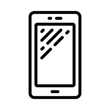 Eski Cep Telefonu Web simgesi vektör illüstrasyonu