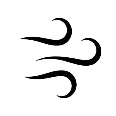 Rüzgâr Esintisi düz simgesi, vektör illüstrasyonu 