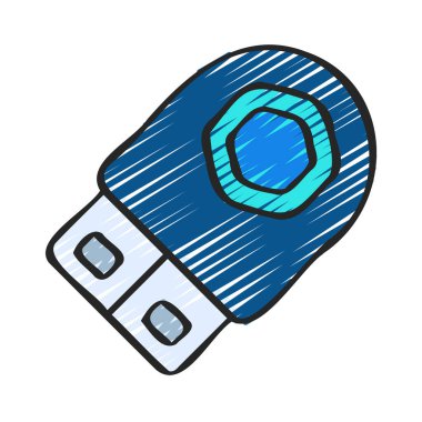 Kripto Ledger simgesi. Global Dijital Teknolojiler. Vektör illüstrasyonu