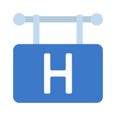 otel işareti simge vektör çizim