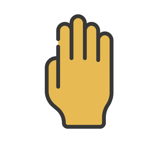Tucked Thumb Hand Web Icon Vector Illustration — Stock Vector