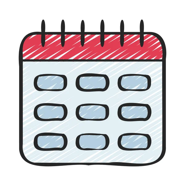 Calendar Vector Web Icon Illustration — Stock Vector