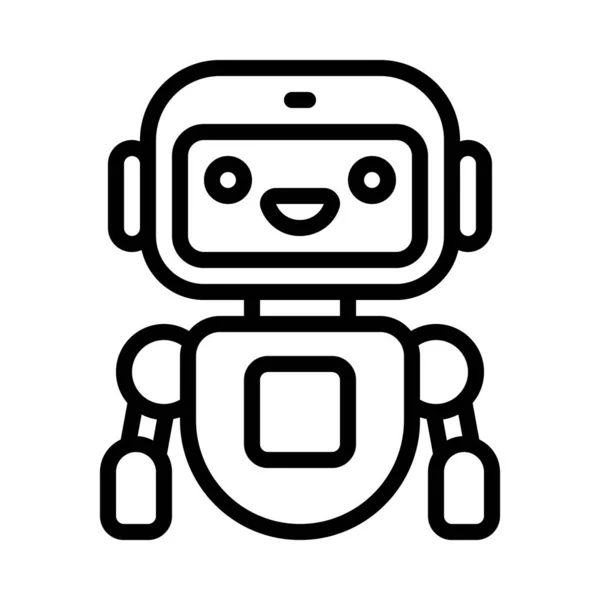 ロボットキャラクターアイコンベクトルイラストデザイン — ストックベクタ