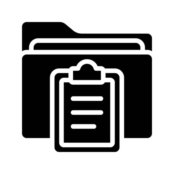 Checklist Folder Icon Vector Illustration — Stock Vector