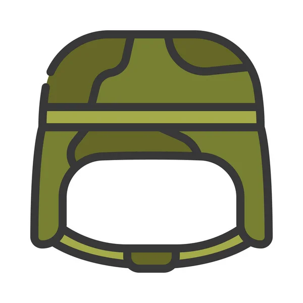 Soldado Casco Icono Web Vector Ilustración — Vector de stock