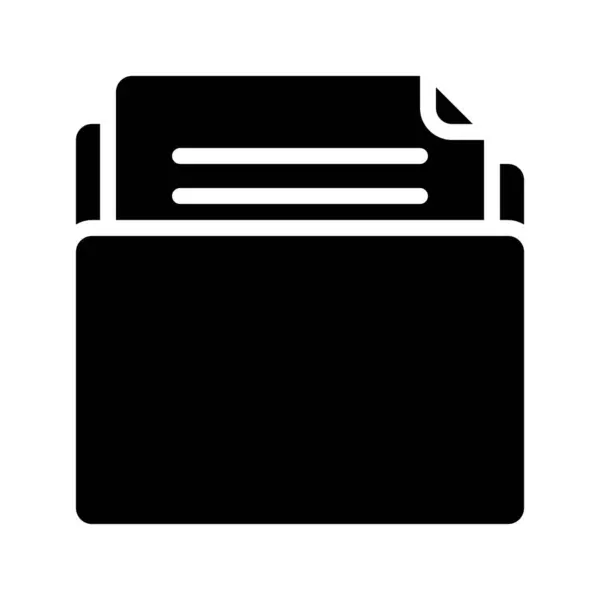 Icono Carpeta Archivos Ilustración Vectorial — Vector de stock