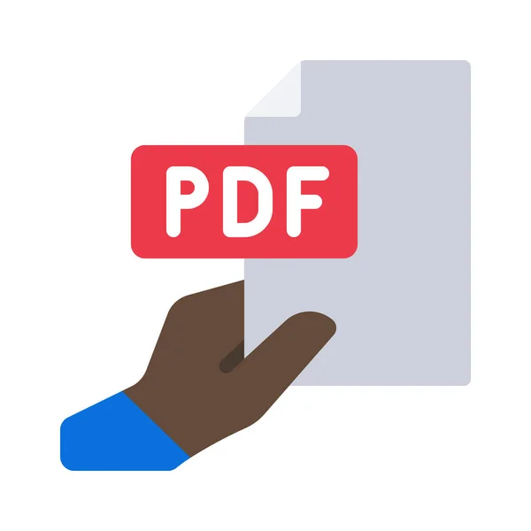 Bestand Pdf Formaat Pictogram Vector Illustratie — Stockvector