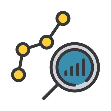 analitik web simgesi vektör illüstrasyonu