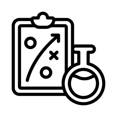 Plan düz simgesi, vektör illüstrasyonu test ediliyor 