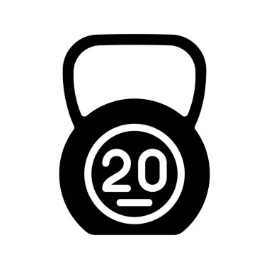 Kettle Bell web simgesi vektör illüstrasyonu