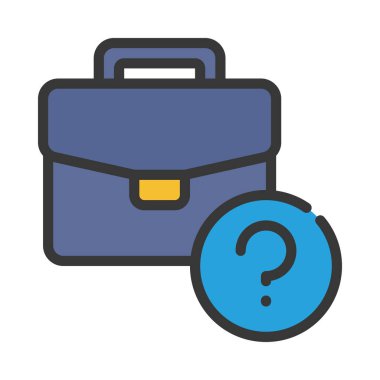 İş Sorusu web simgesi vektör illüstrasyonu