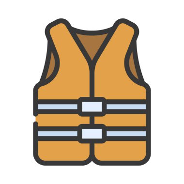 Can yeleği web simgesi vektör çizimi