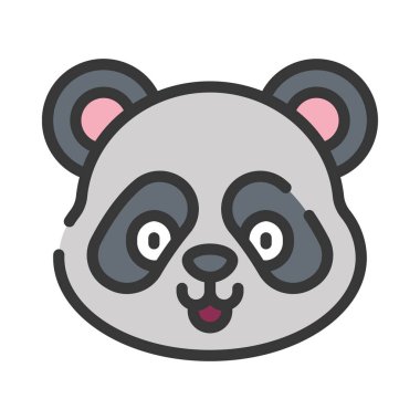 Panda web icon vector illustration