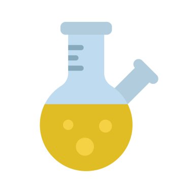 Yan Boru Simgesi vektör illüstrasyonlu beher