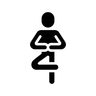 Yoga Poz Kişisi Web vektör illüstrasyonu