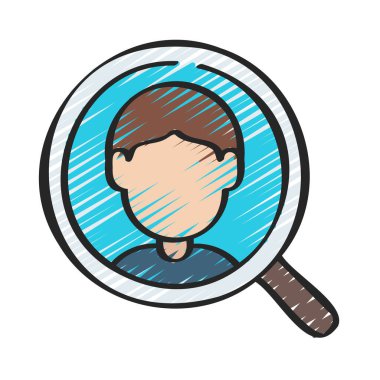 Arama simgesi, vektör illüstrasyonu işe alınıyor  