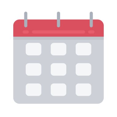 Takvim vektör simgesi, illüstrasyon  