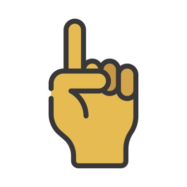 El Ağı ikonu vektör illüstrasyonuna işaret ediliyor