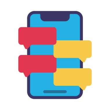 İleti Zinciri Mobil web simgesi vektör çizimi