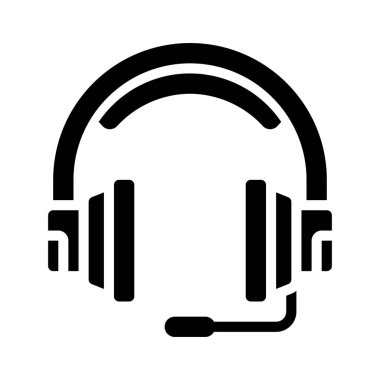 kulaklık simgesi, vektör illüstrasyonu 