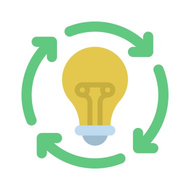  Fikir Süreci simgesi, vektör illüstrasyonu                                              