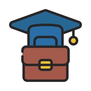 İş Eğitimi web simgesi vektör illüstrasyonu