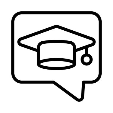 Eğitim İleti simgesi, vektör illüstrasyonu  