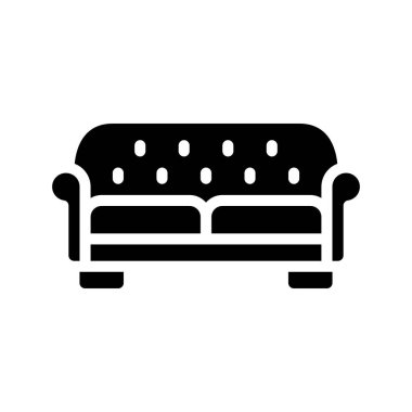  kanepe ikonu vektör illüstrasyonu 