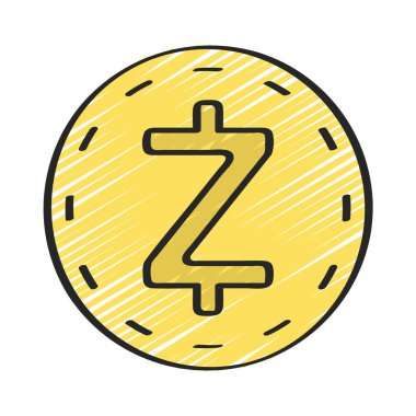 Z Cash web simgesi vektör çizimi