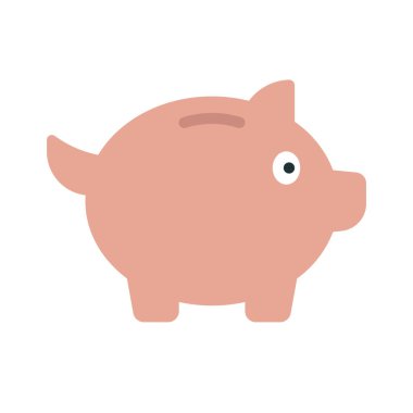 Piggy Bank Tasarruf ikonu vektör çizimi 