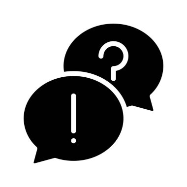 Soru ve Yanıt Web simgesi vektör illüstrasyonu