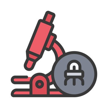 Nanoteknoloji Araştırma simgesi, vektör illüstrasyonu  