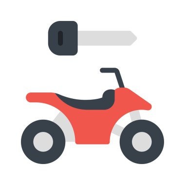 Dörtlü Bisiklet Kiralama Anahtar Web vektör çizimi