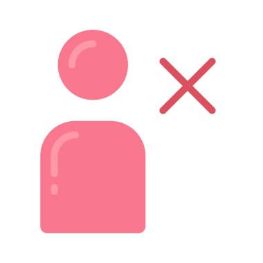 Kullanıcı simgesi vektör illüstrasyon tasarımını sil