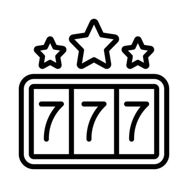 Slot Makinesi Kazanan Web simgesi vektör çizimi