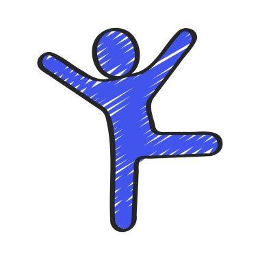 Bir Bacak Açık Kollar web vektör illüstrasyonu